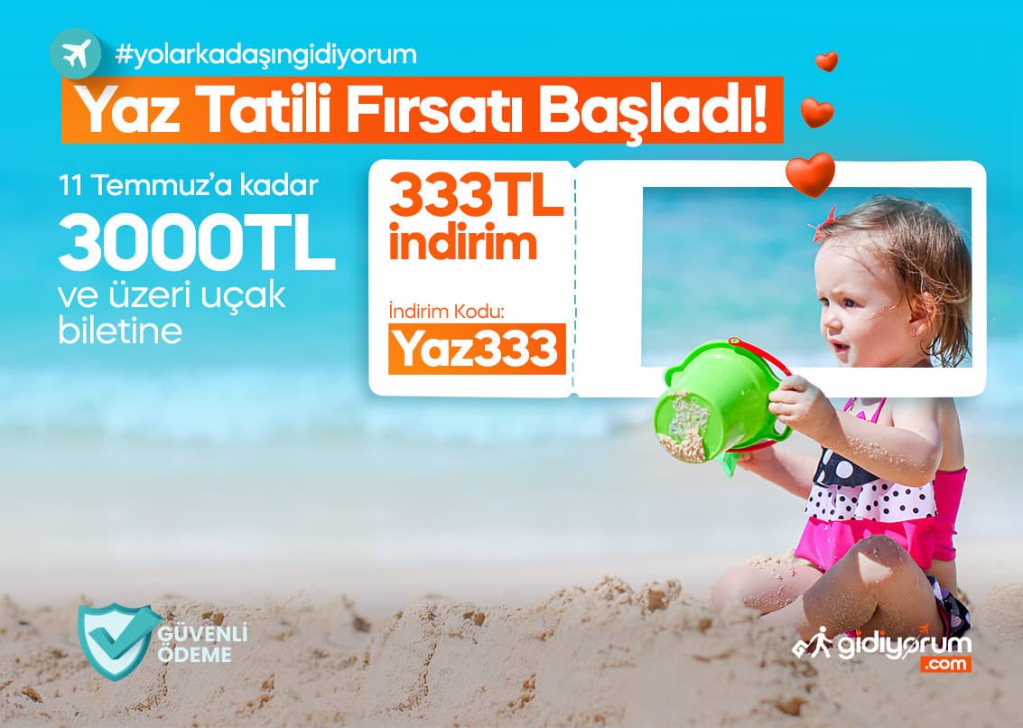 Yaz Tatiline özel 333 TL indirim