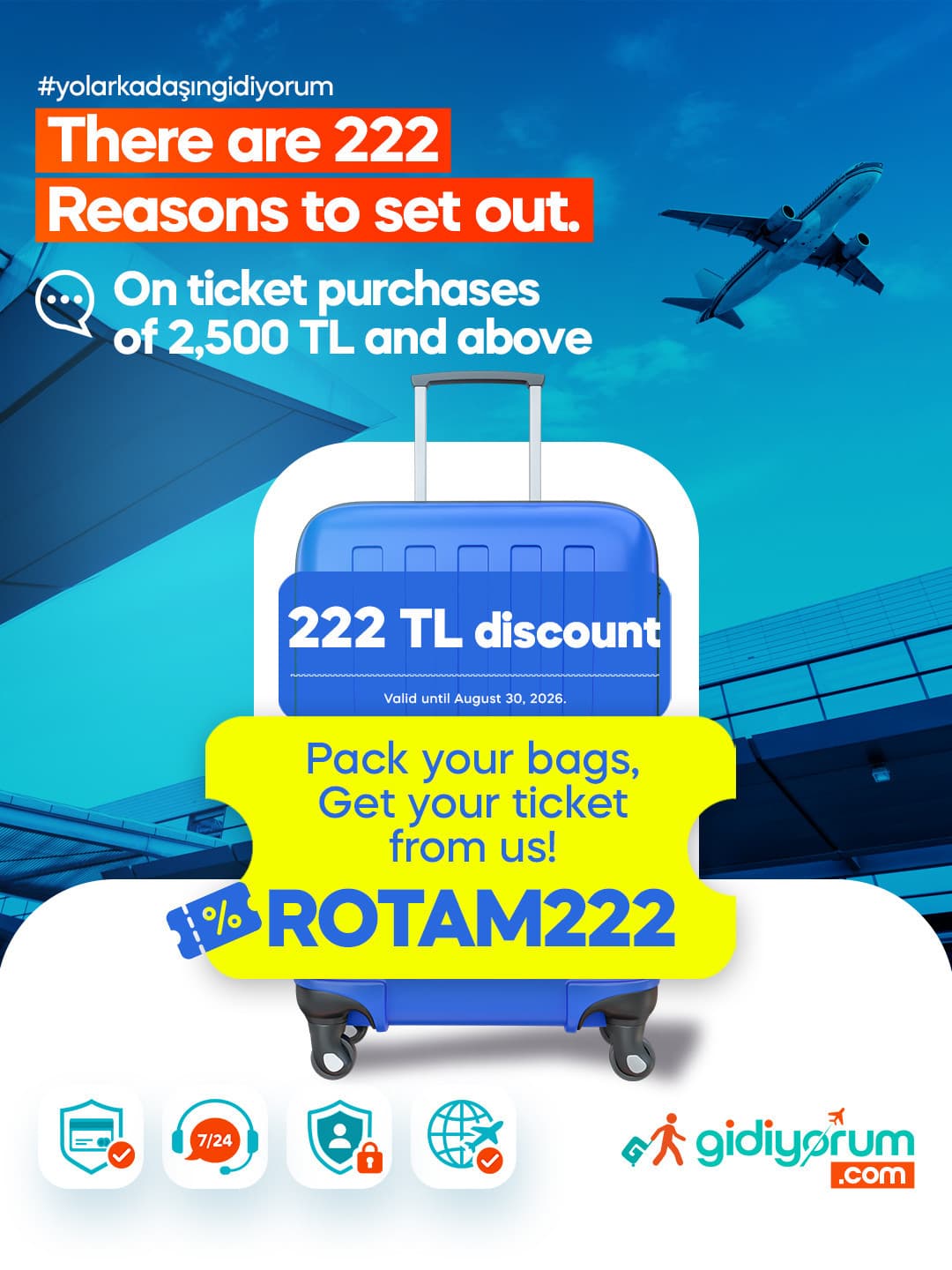 Get 222 TL Off Your Flight!