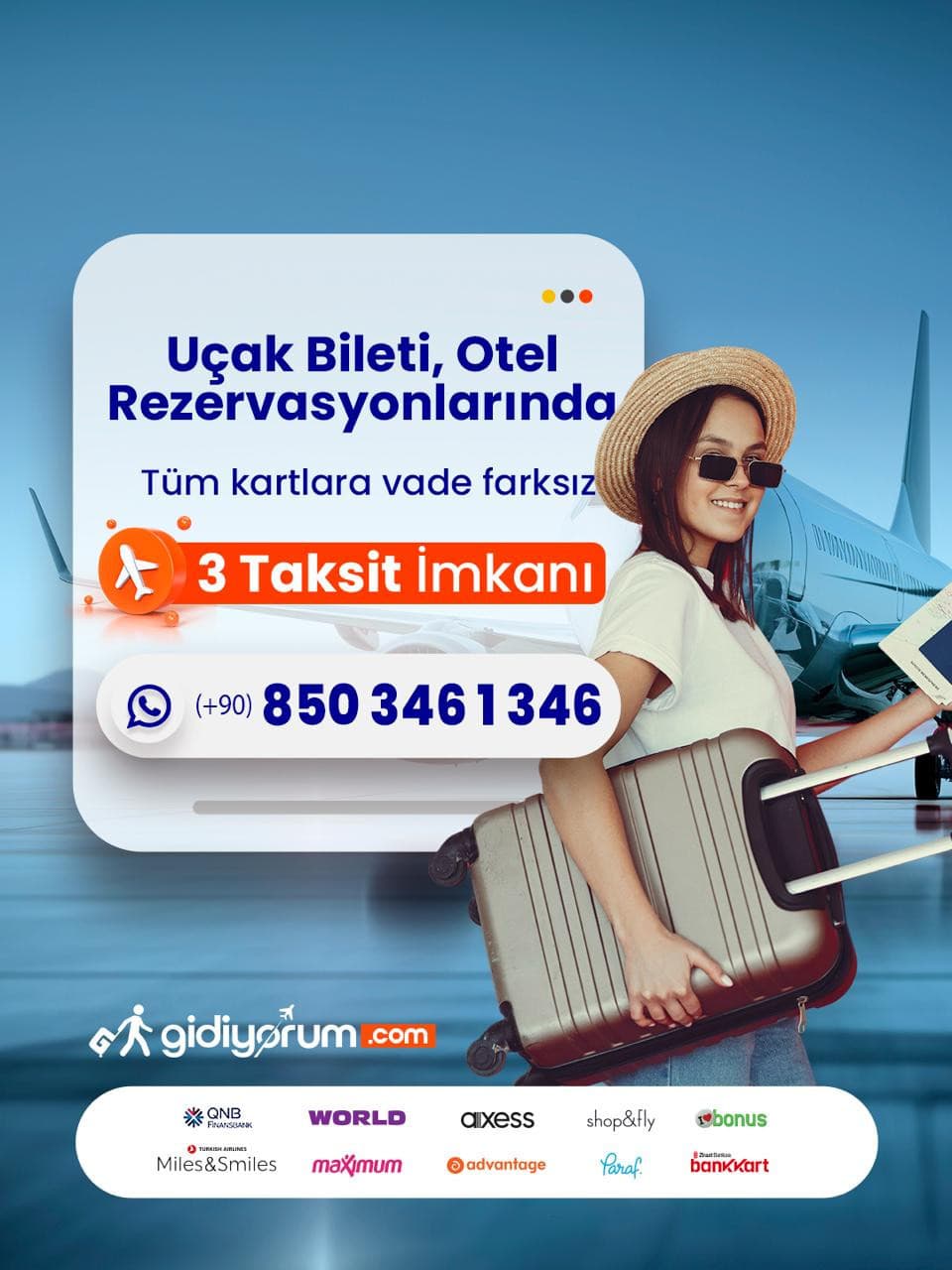 Gidiyorum.com’da Taksit Avantajı!