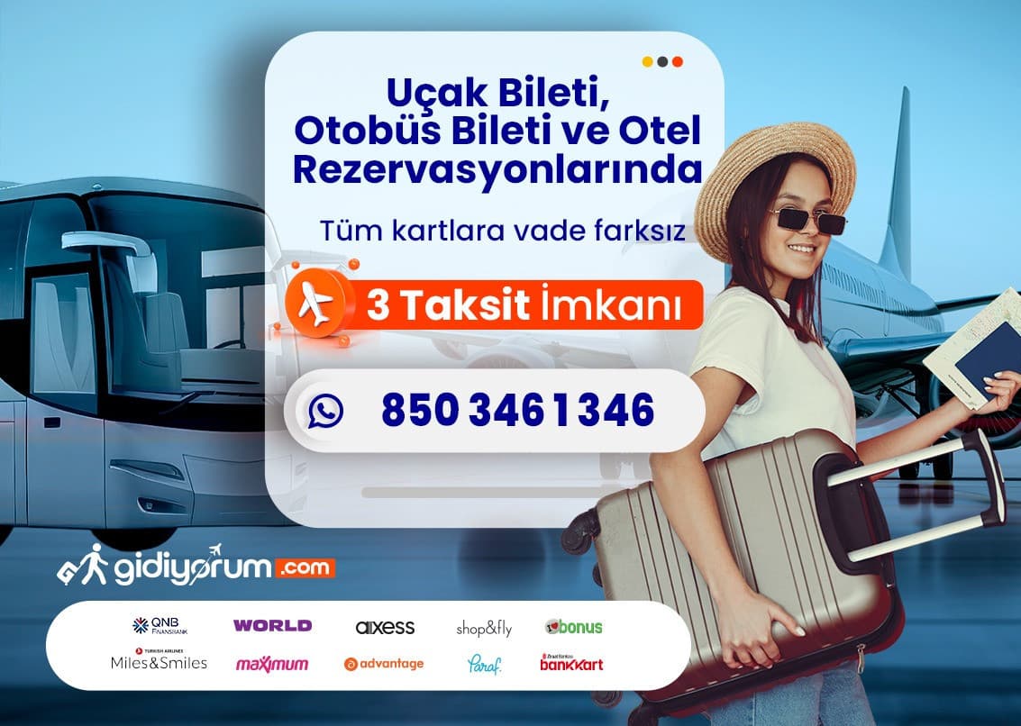 Vade Farksız 3 Taksitle Seyahatinizi Planlayın